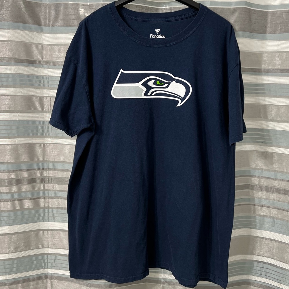 Fanatics Dark Blue Seattle Seahawks Logo Tee